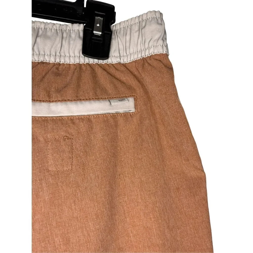 Vuori Men’s Banks Shorts Tan Heather Performance Size Large